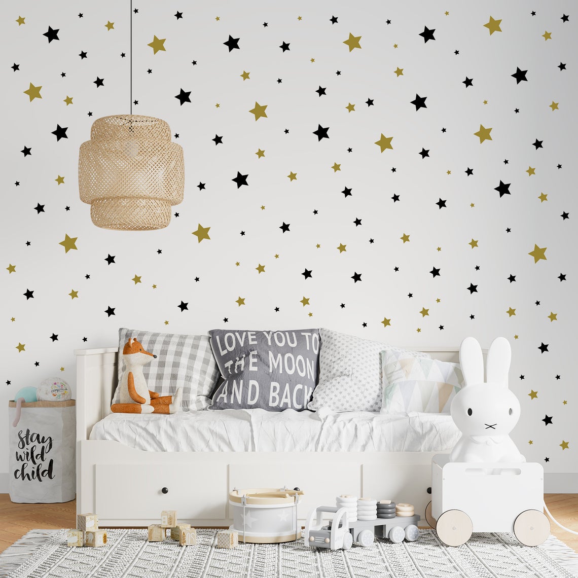 Baby Nursery Wall Decals - 만화 별 벽 스티커 아기 보육원