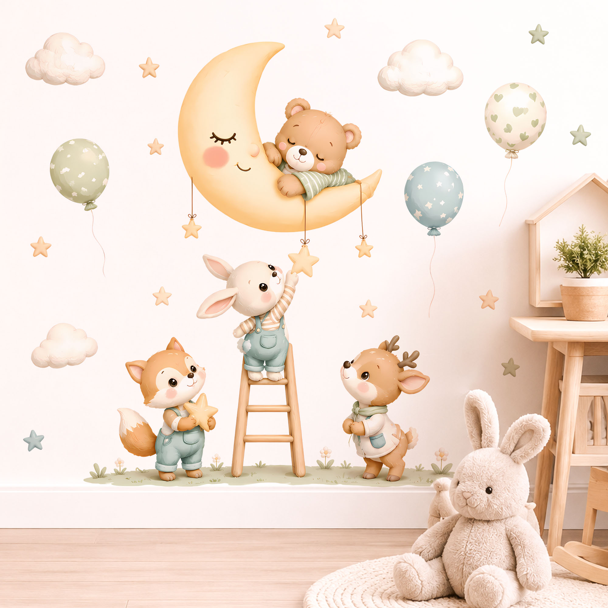 Baby Nursery Wall Decals - 숲 동물 벽 스티커, 어린이 방을