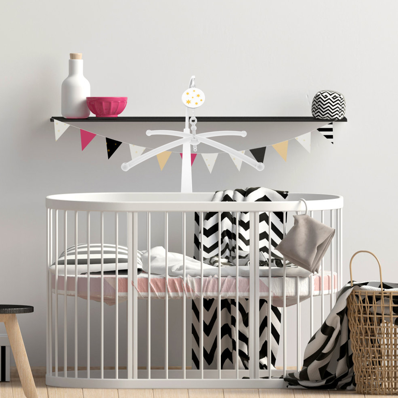 Baby Nursery Equipment - 아기 침대 모빌 크로스 뮤지컬 홀더