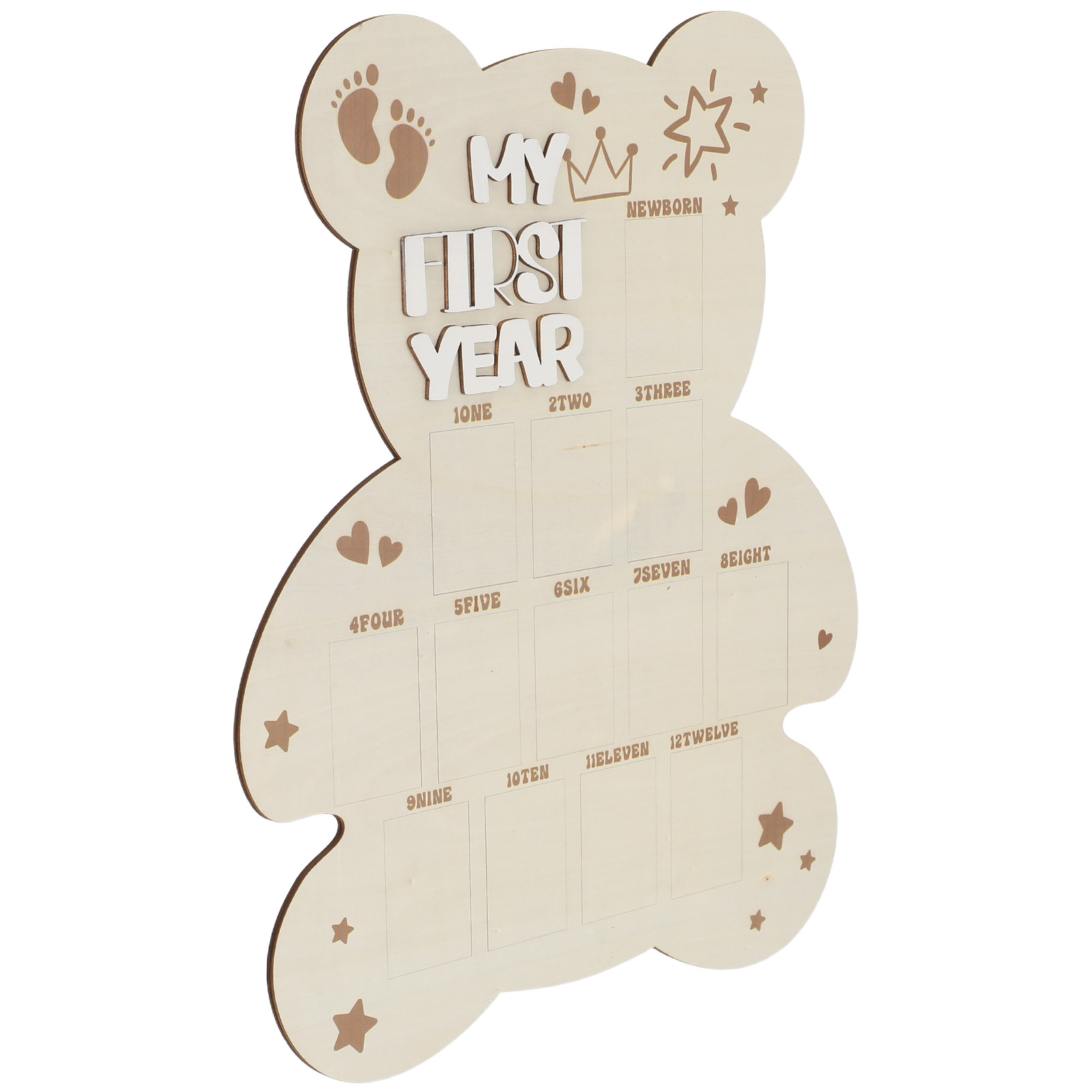 Baby Nursery Picture Frames - 나무 아기 사진 보드 첫해 사진