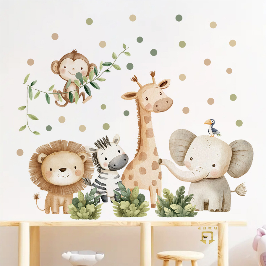 Boho 숲 동물 벽 스티커 어린이 방 소년 소녀 베이 - Baby Nursery Wallpaper Girl 리뷰 및 가격