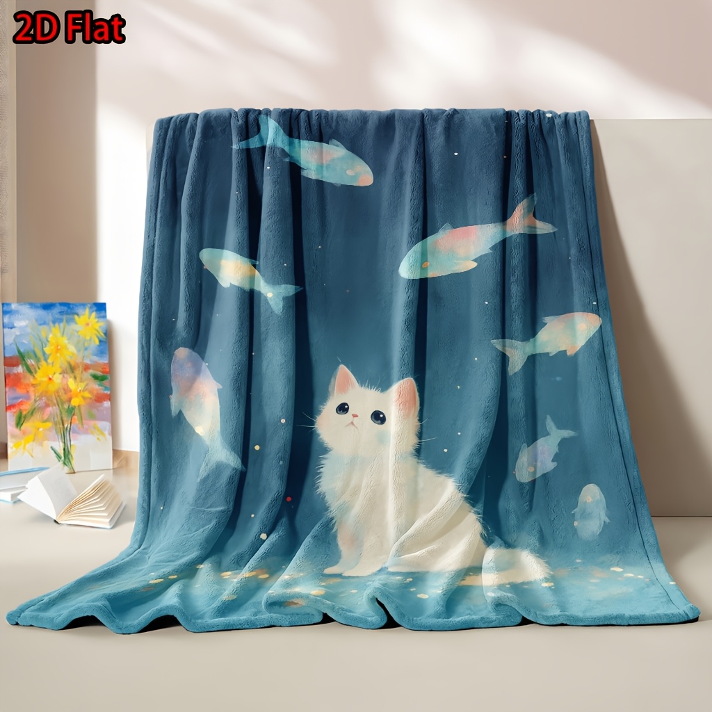 귀엽고 엉뚱한 고양이 수중 바다 테마 담요 플러시 천  - Baby Nursery Ocean Theme 리뷰 및 가격