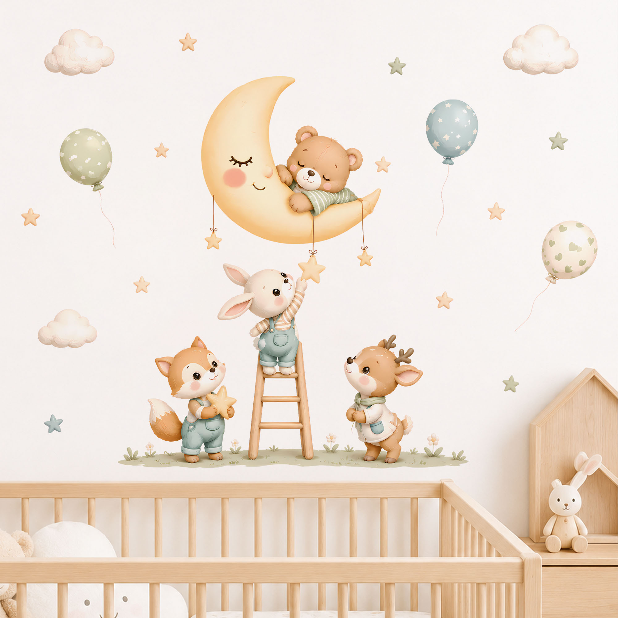 숲 동물 벽 스티커, 어린이 방을 위한 탈부착 가능한  - Baby Nursery Wall Decals 리뷰 및 가격