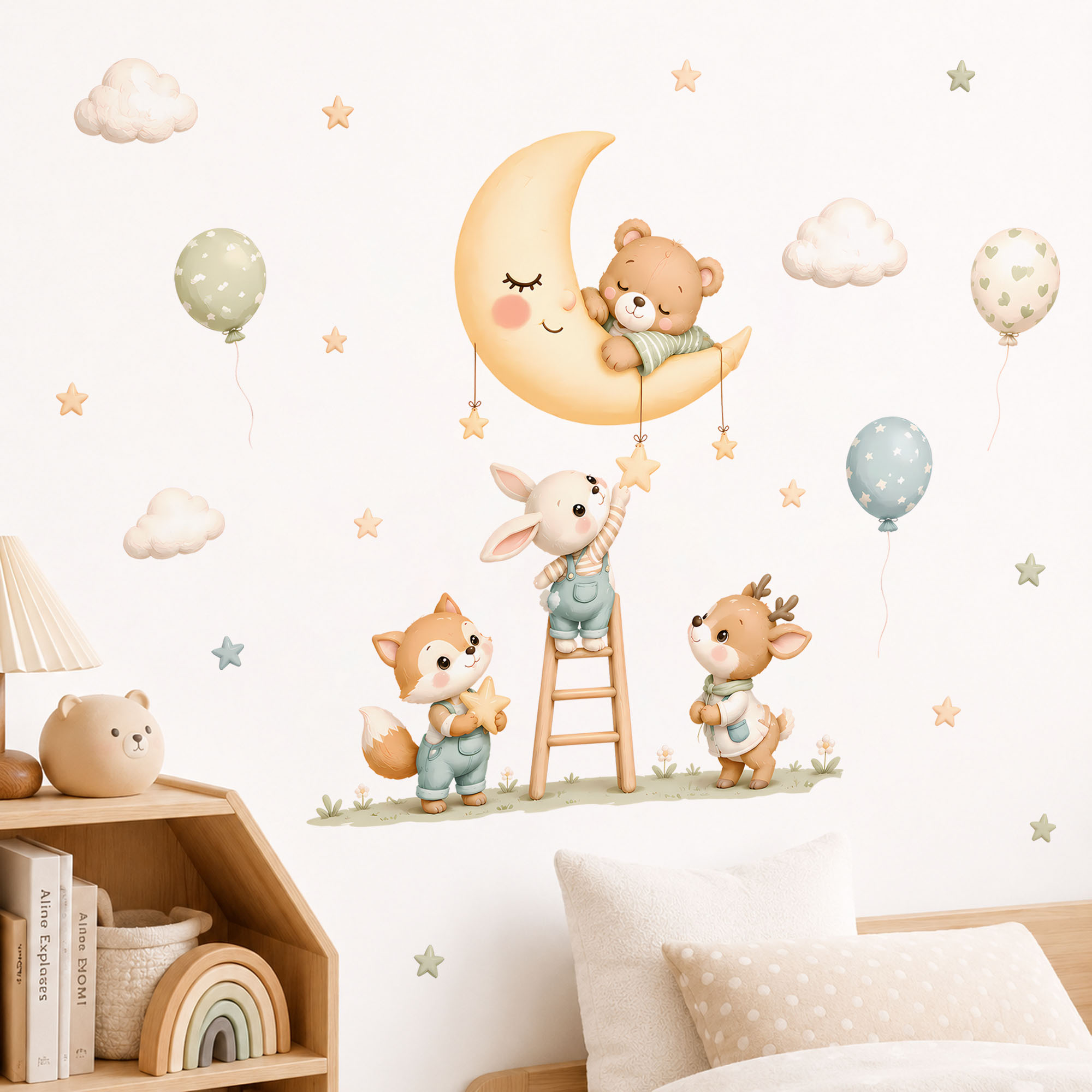 숲 동물 벽 스티커, 어린이 방을 위한 탈부착 가능한  - Baby Nursery Wall Decals 리뷰 및 가격