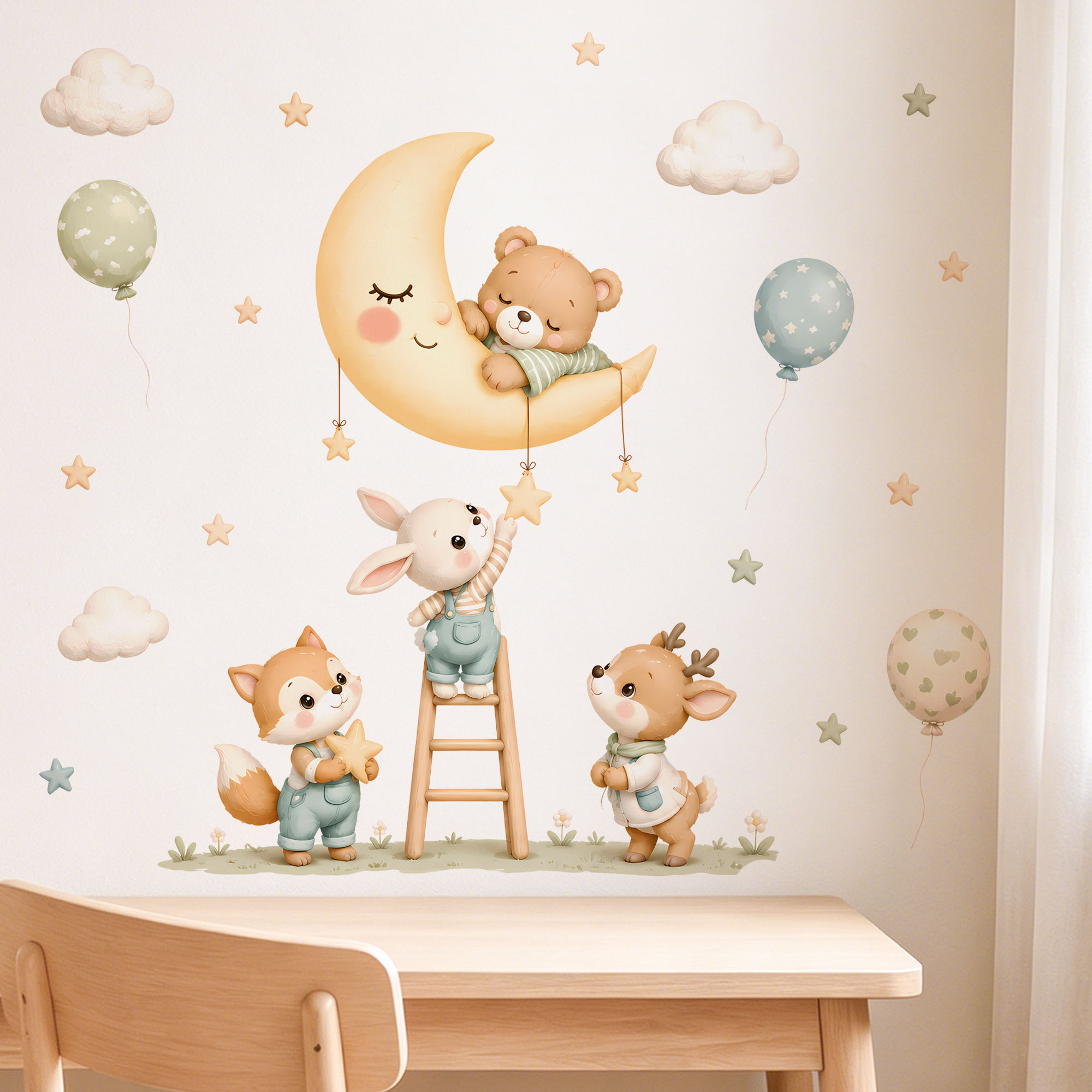 숲 동물 벽 스티커, 어린이 방을 위한 탈부착 가능한  - Baby Nursery Wall Decals 리뷰 및 가격