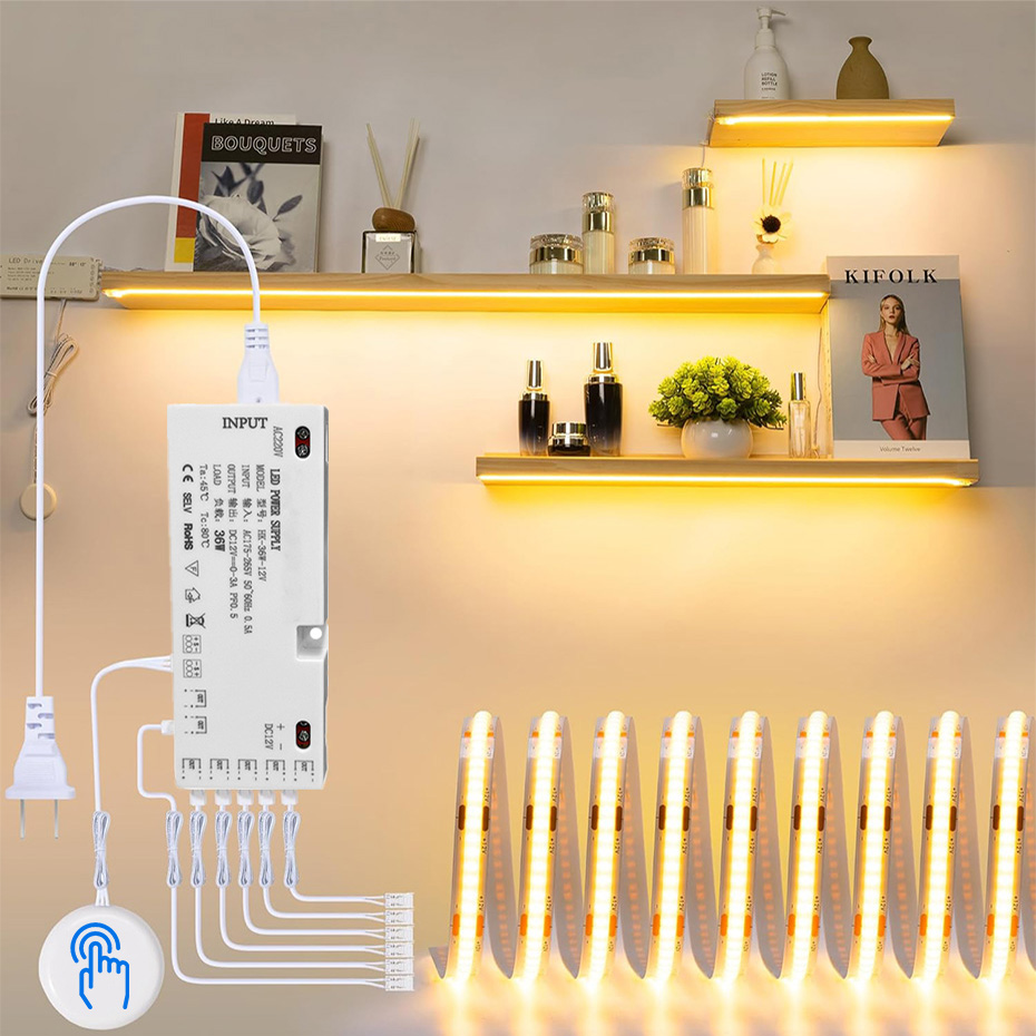 1-5m 12V COB 캐비닛 전시용 LED 라이트 테 - Drawer Dresser White 리뷰 및 가격