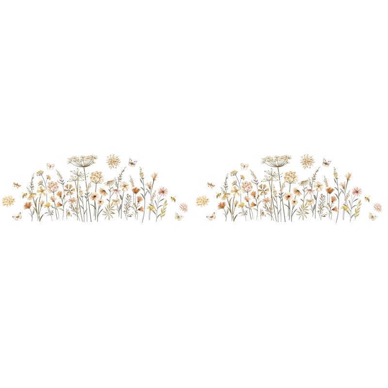 【효율적인】2X Boho 꽃 벽 스티커 아기 보육소 소 - Baby Nursery Wallpaper Girl 리뷰 및 가격