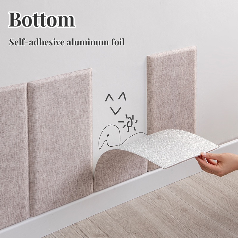 린넨 원단 3D 벽 스티커, 충돌 방지 접착식 벽 패널 - Baby Nursery Wall Decals 리뷰 및 가격