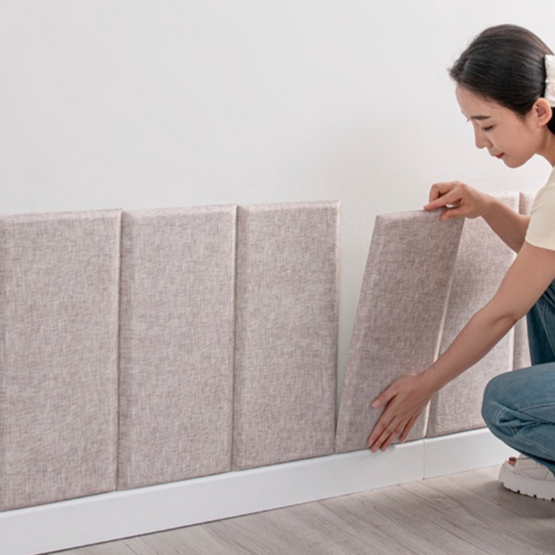 린넨 원단 3D 벽 스티커, 충돌 방지 접착식 벽 패널 - Baby Nursery Wall Decals 리뷰 및 가격