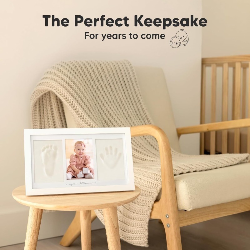 아기 손발자국 기념품 키트 (액자 포함, 공기 건조 점 - Baby Nursery Picture Frames 리뷰 및 가격