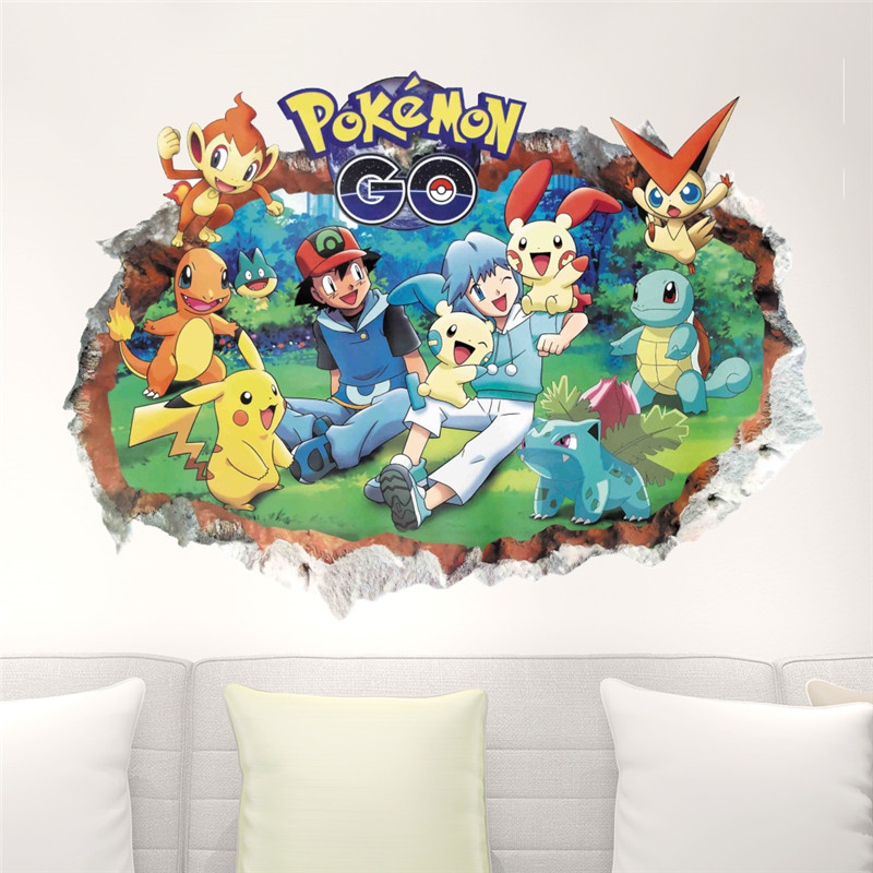 만화 포켓몬 피카츄 벽 스티커, 어린이 방 거실 침실  - Wall Decal Nursery 리뷰 및 가격