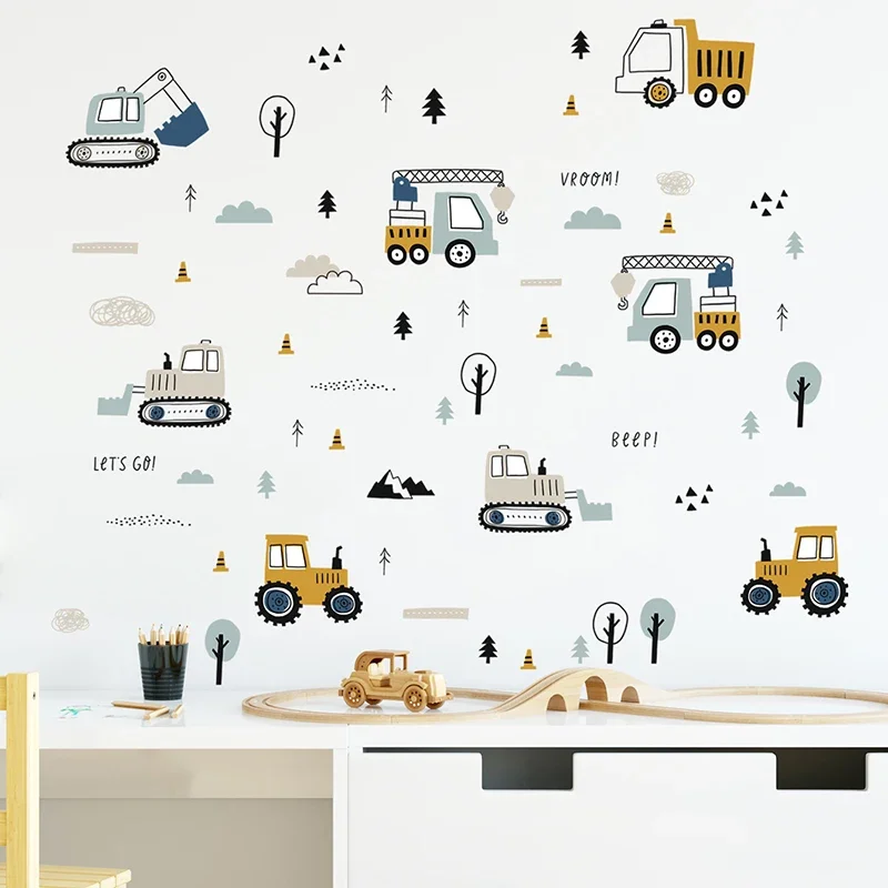 손으로 그린 ​​귀여운 자동차 화물 트럭 벽 스티커 어 - Wall Decal Nursery 리뷰 및 가격