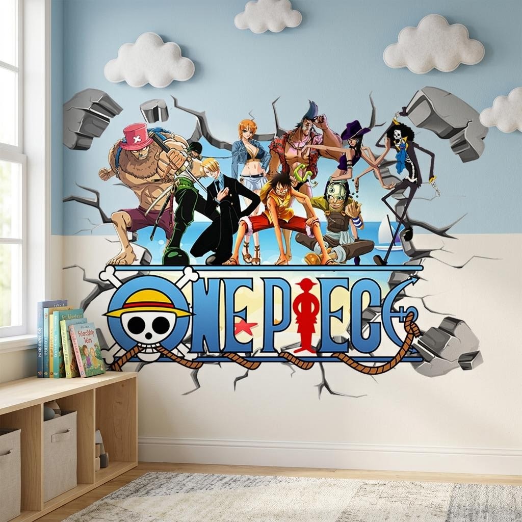 만화 원피스 루피 3D 벽 스티커 어린이 방 장식 홈  - Wall Decal Nursery 리뷰 및 가격