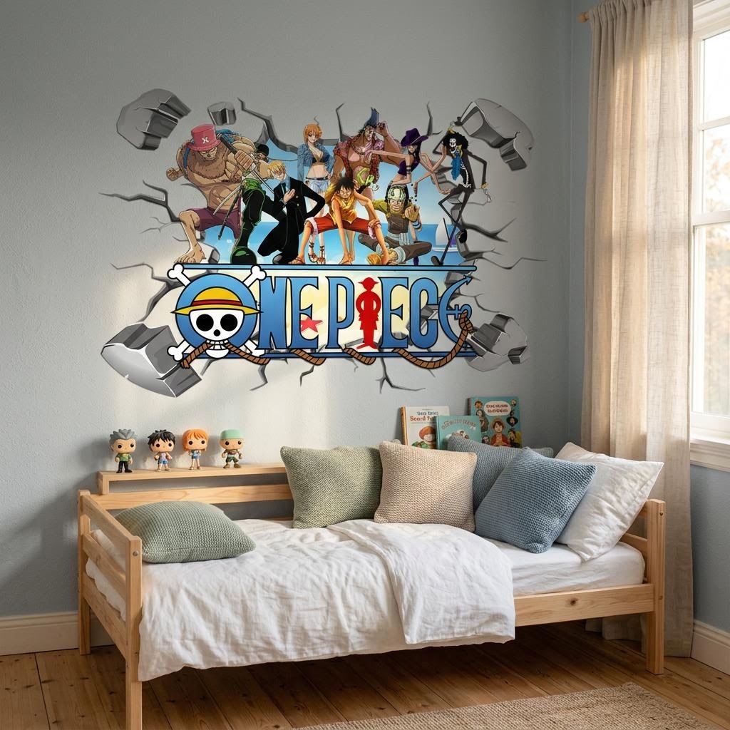 만화 원피스 루피 3D 벽 스티커 어린이 방 장식 홈  - Wall Decal Nursery 리뷰 및 가격