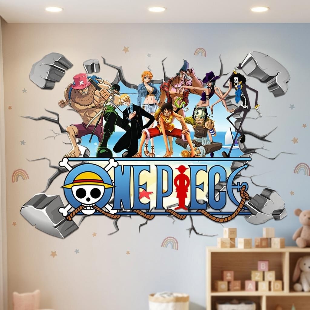 만화 원피스 루피 3D 벽 스티커 어린이 방 장식 홈  - Wall Decal Nursery 리뷰 및 가격