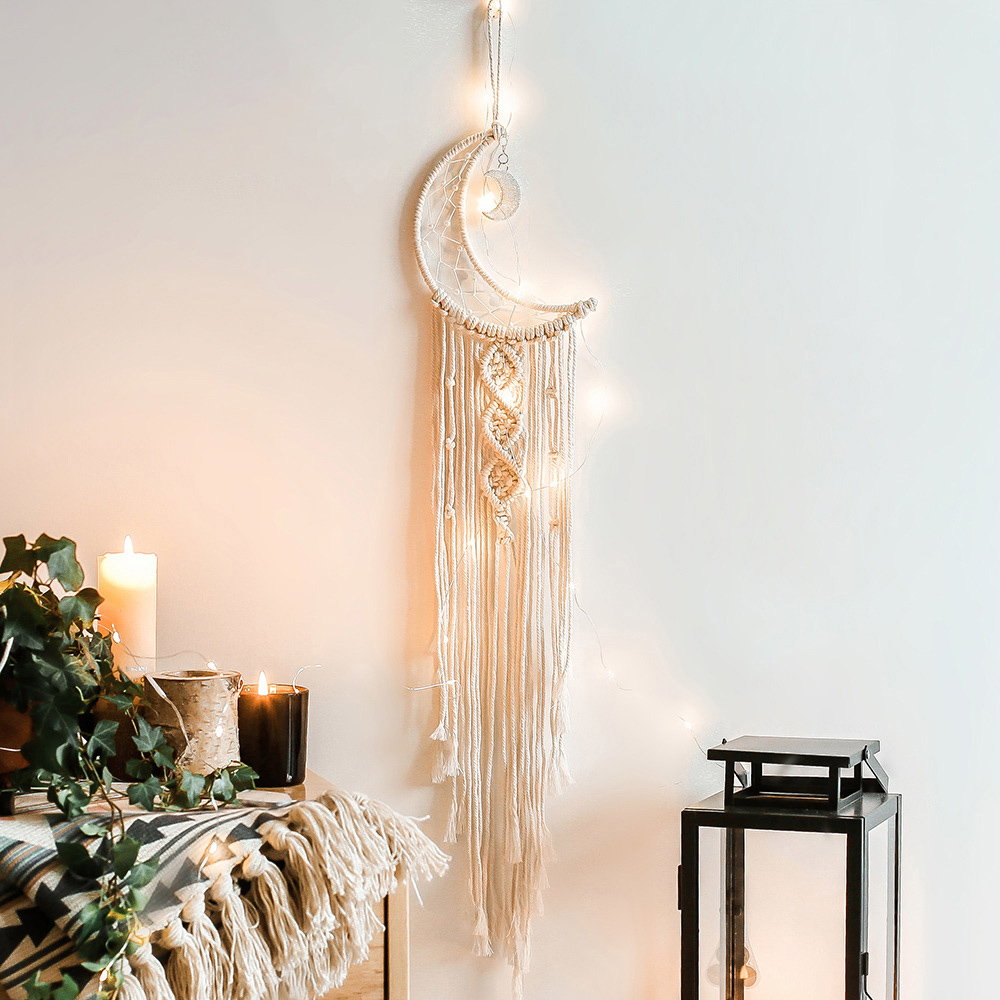Macrame 드림 캐처 Boho 홈 장식 문 라마단  - Baby Nursery Products 리뷰 및 가격