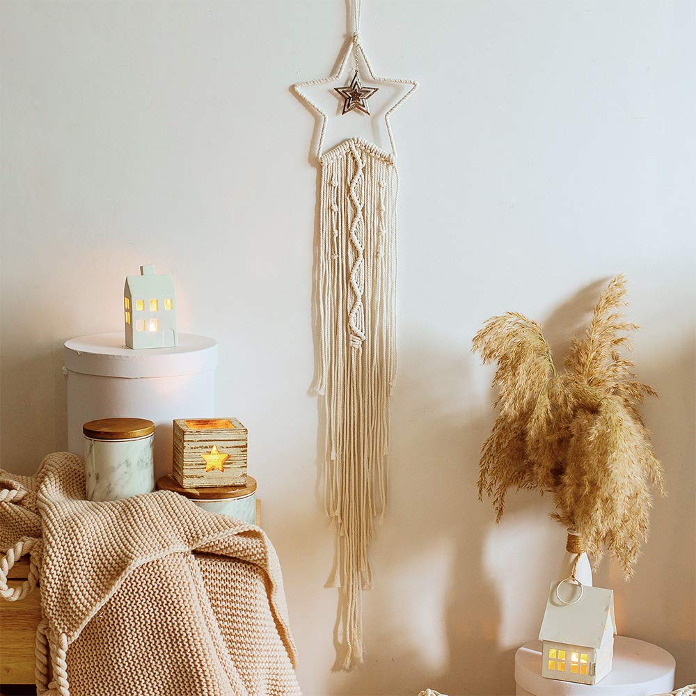 Macrame 드림 캐처 Boho 홈 장식 문 라마단  - Baby Nursery Products 리뷰 및 가격