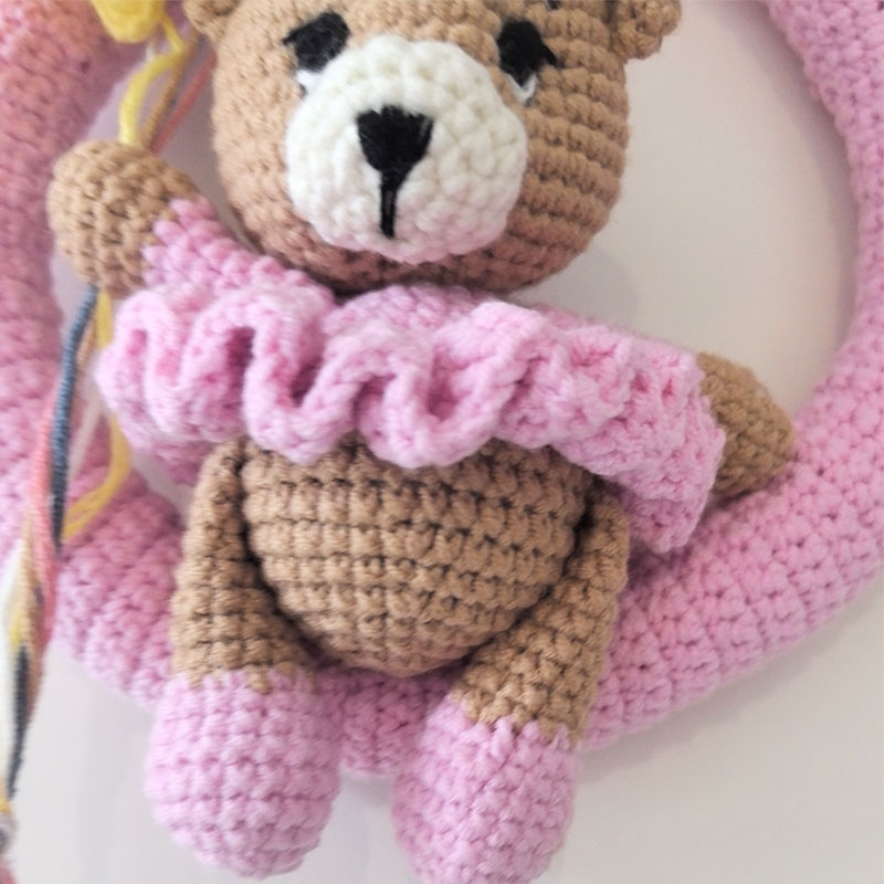 곰과 풍선이 있는 맞춤형 크로셰 이름 화환, 아기를 위 - Baby Nursery Products 리뷰 및 가격