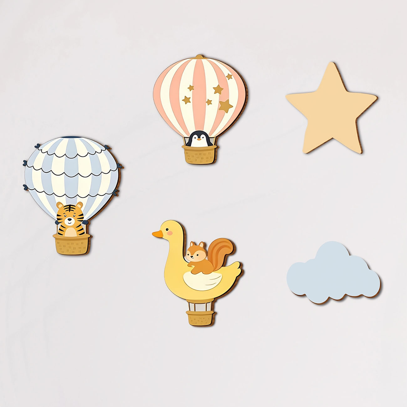 5개 동물 열기구 나무 벽 스티커 보육원 어린이 방 장 - Wall Decal Nursery 리뷰 및 가격