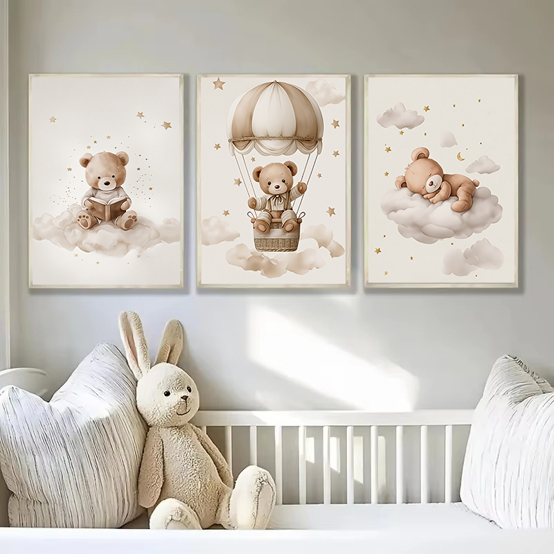 보헤미안 테디베어 동물 맞춤 아기 이름 유아방 캔버스  - Baby Nursery Products 리뷰 및 가격